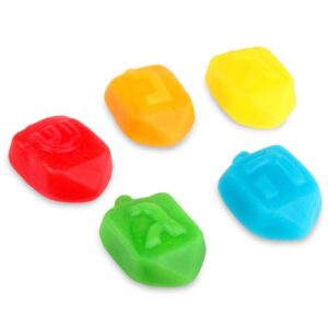 Fini Assorted Gummy Hannukah Dreidels  2.2lb Bag Bulk